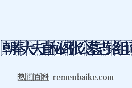 朝奉大夫直秘阁张公墓志铭组词是什么意思的图片